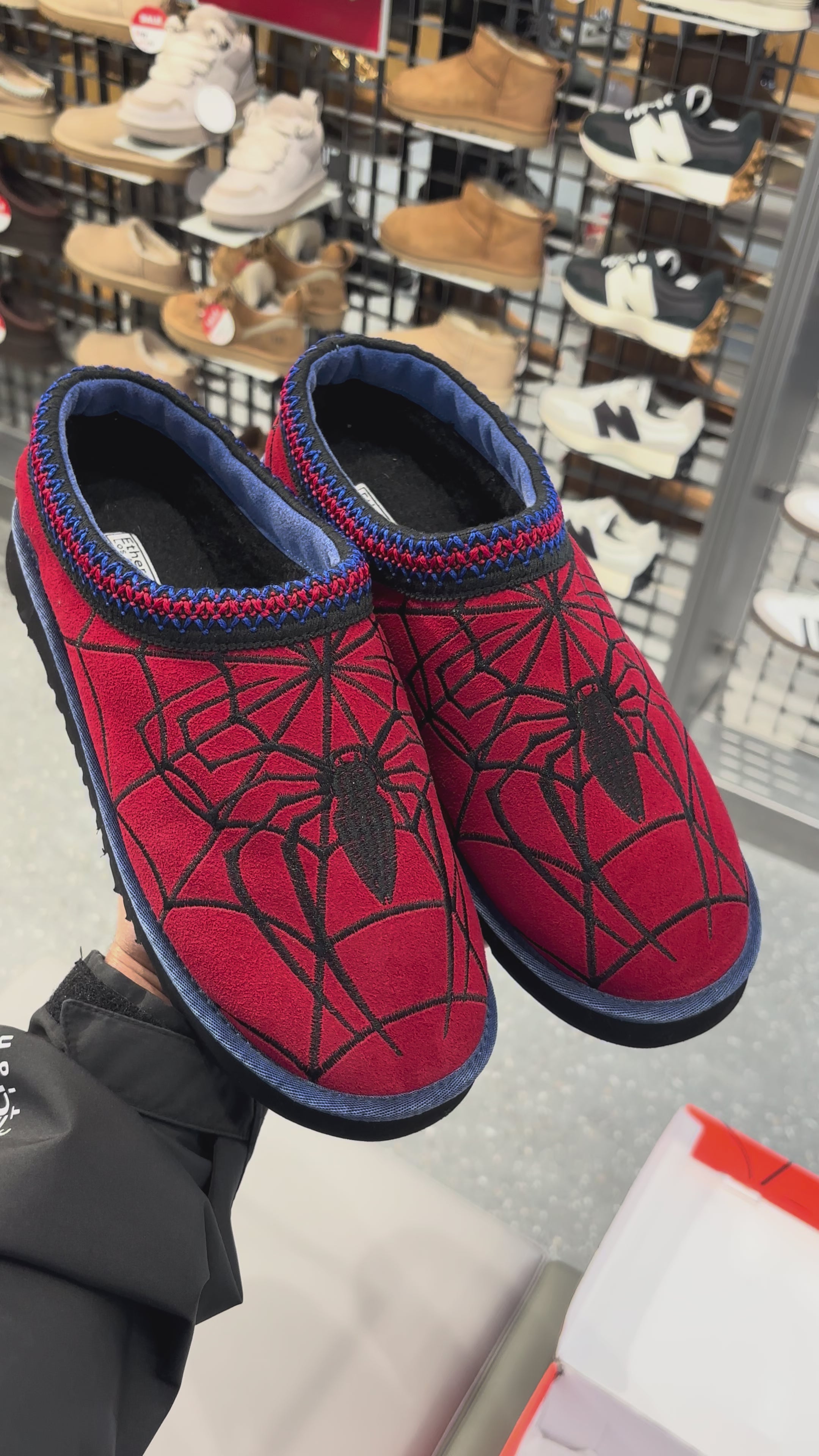 Spider Slippers kids (Red)